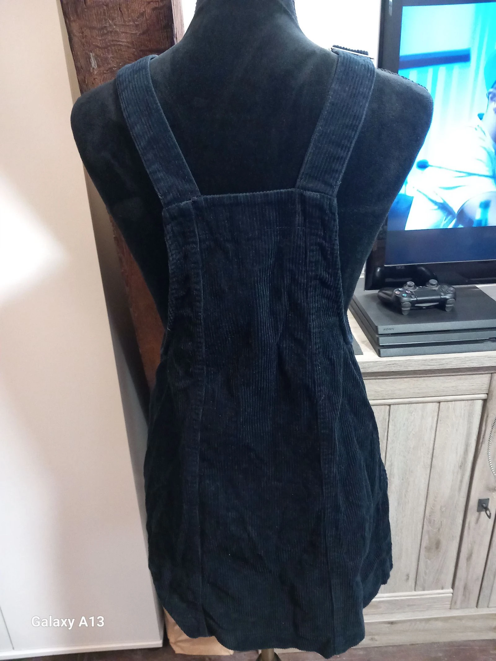 Prachtige zwarte ribbelige fluwelen overalljurk - Bershka (maat S / 36) – photo 5